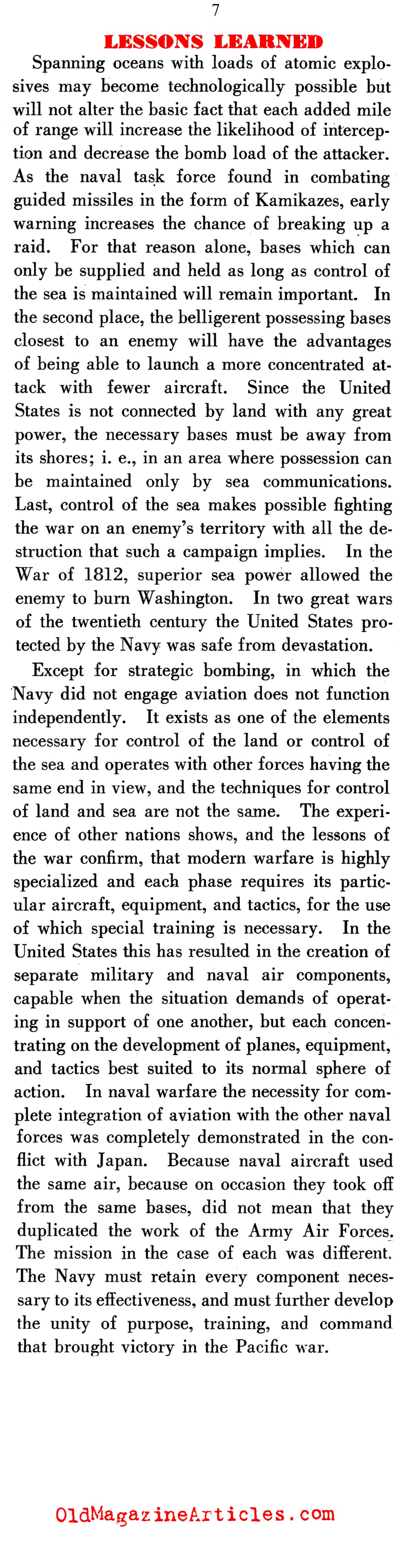 What the Navy Learned During the Pacific War (Dept. of the Navy, 1947)
